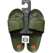 Wholesale - MEN GREEN SLIDER CAMO SANDALS LAYER 8 ASST SIZE C/P 18